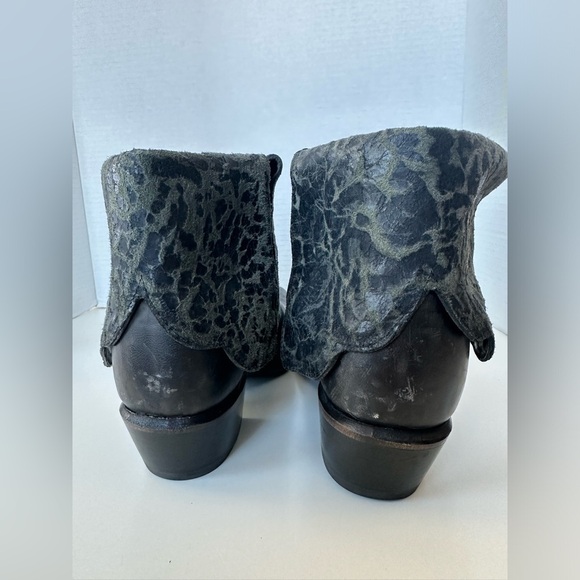 Sonora Cassidy Foldover Tooled Distressed Leather Western Cowgirl Boots Size 7.5 - Picture 7 of 10